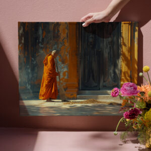 raxxa Canva: Die Kunst der Einfachheit - buddhistischer Mönch