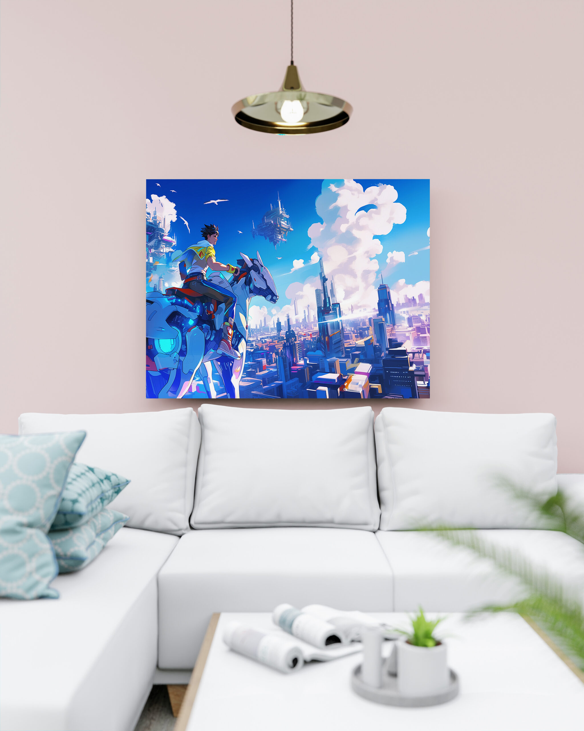 raxxa Canva: Stadt der Zukunft – Reiter über den Wolken - Image 2