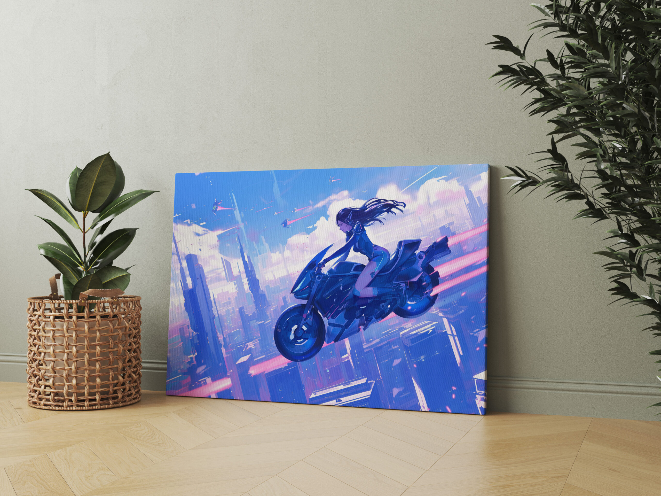 raxxa Canva: Neon Ride – Jenseits der Schwerkraft