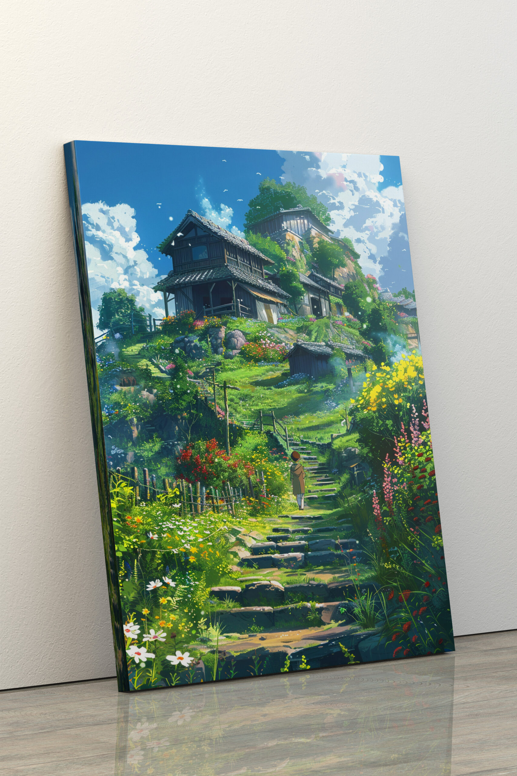 raxxa Canva: Pfad zum Hügeldorf - Anime Stil – Bild 3