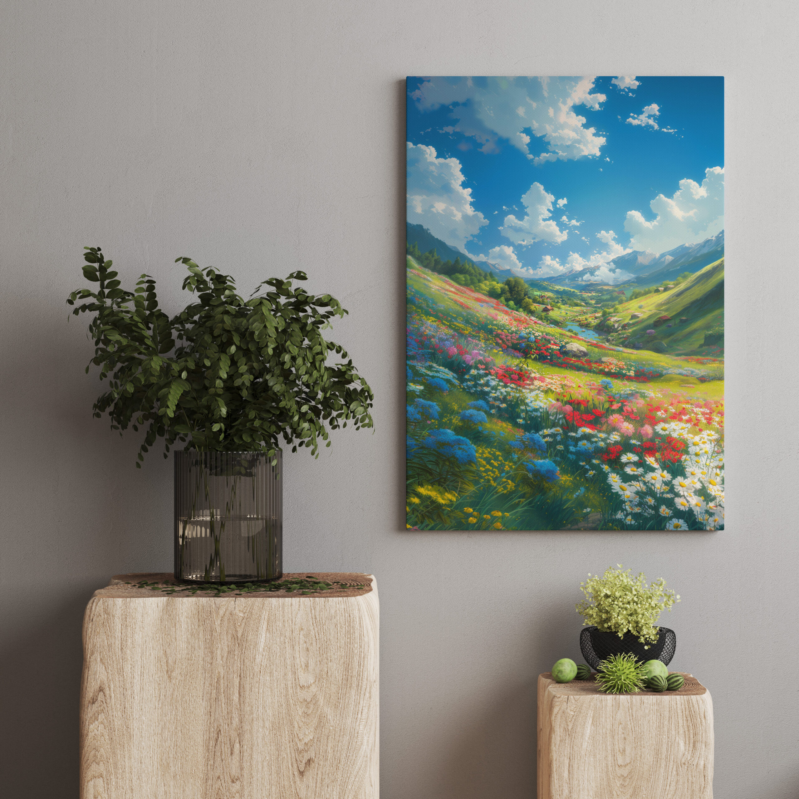 raxxa Canva: Blumenmeer im Tal der Träume - im Anime Stil – Image 2