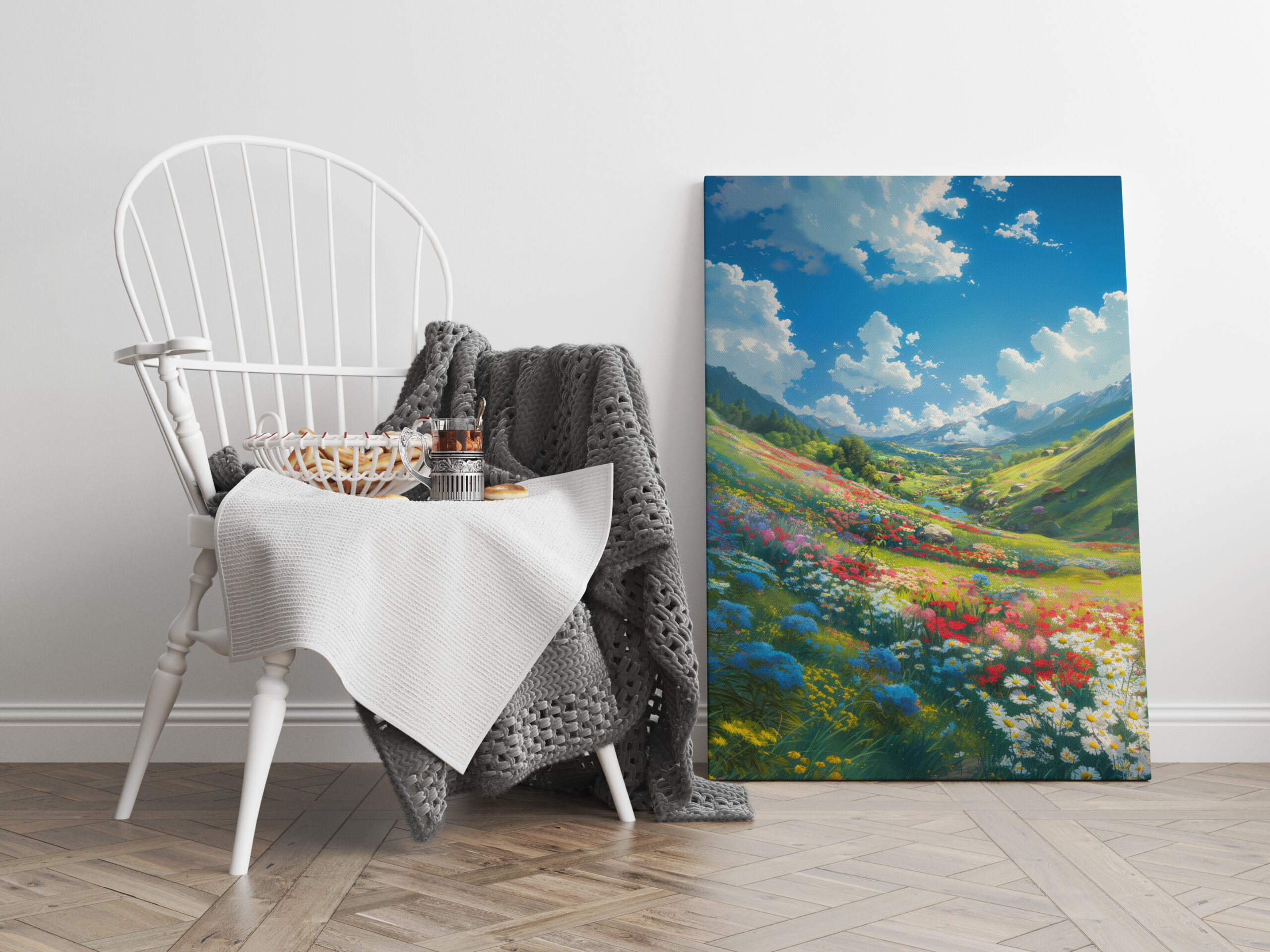 raxxa Canva: Blumenmeer im Tal der Träume - im Anime Stil – Image 3