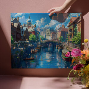 raxxa Canva: Sommer am Kanal - Anime Stil