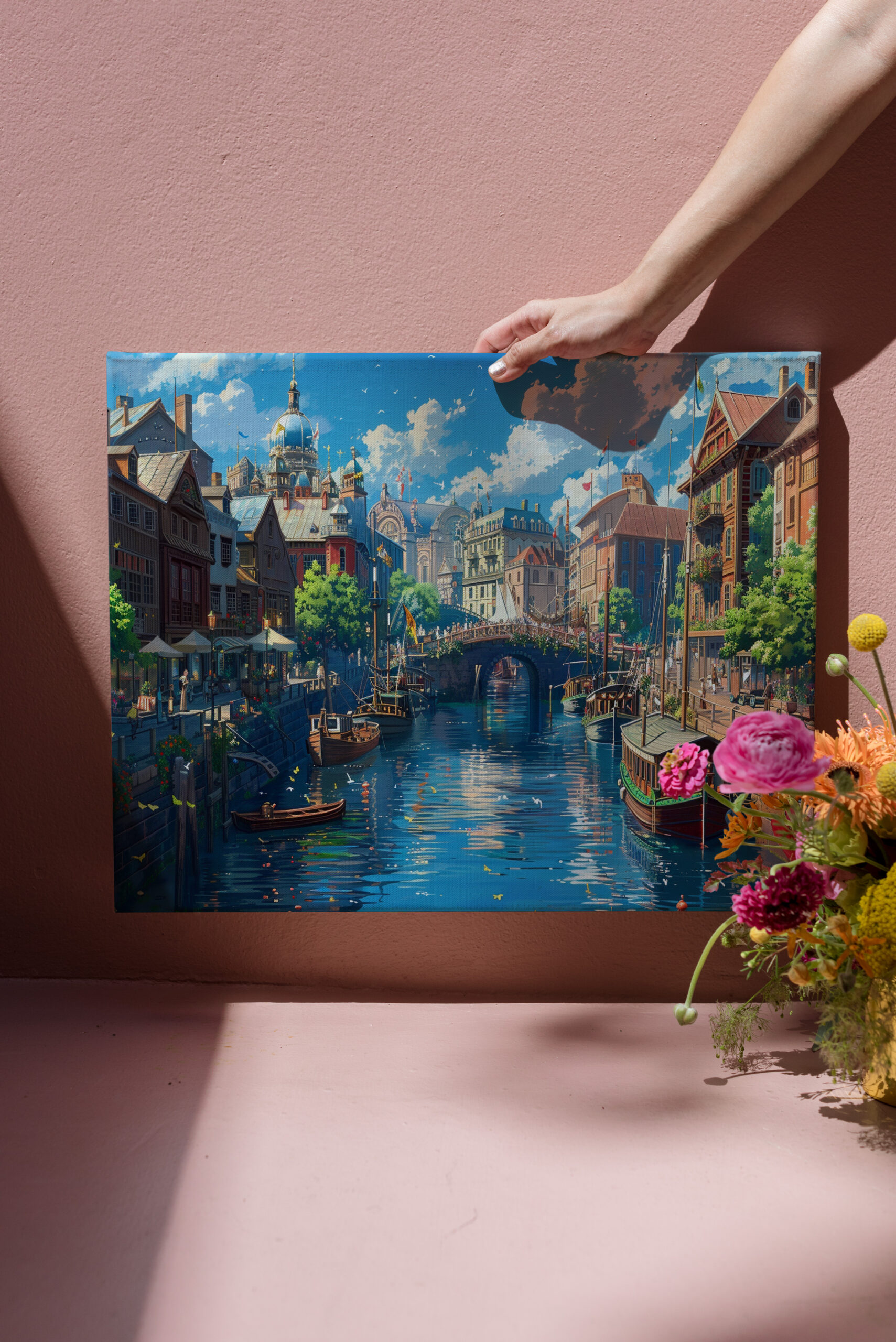 raxxa Canva: Sommer am Kanal - Anime Stil