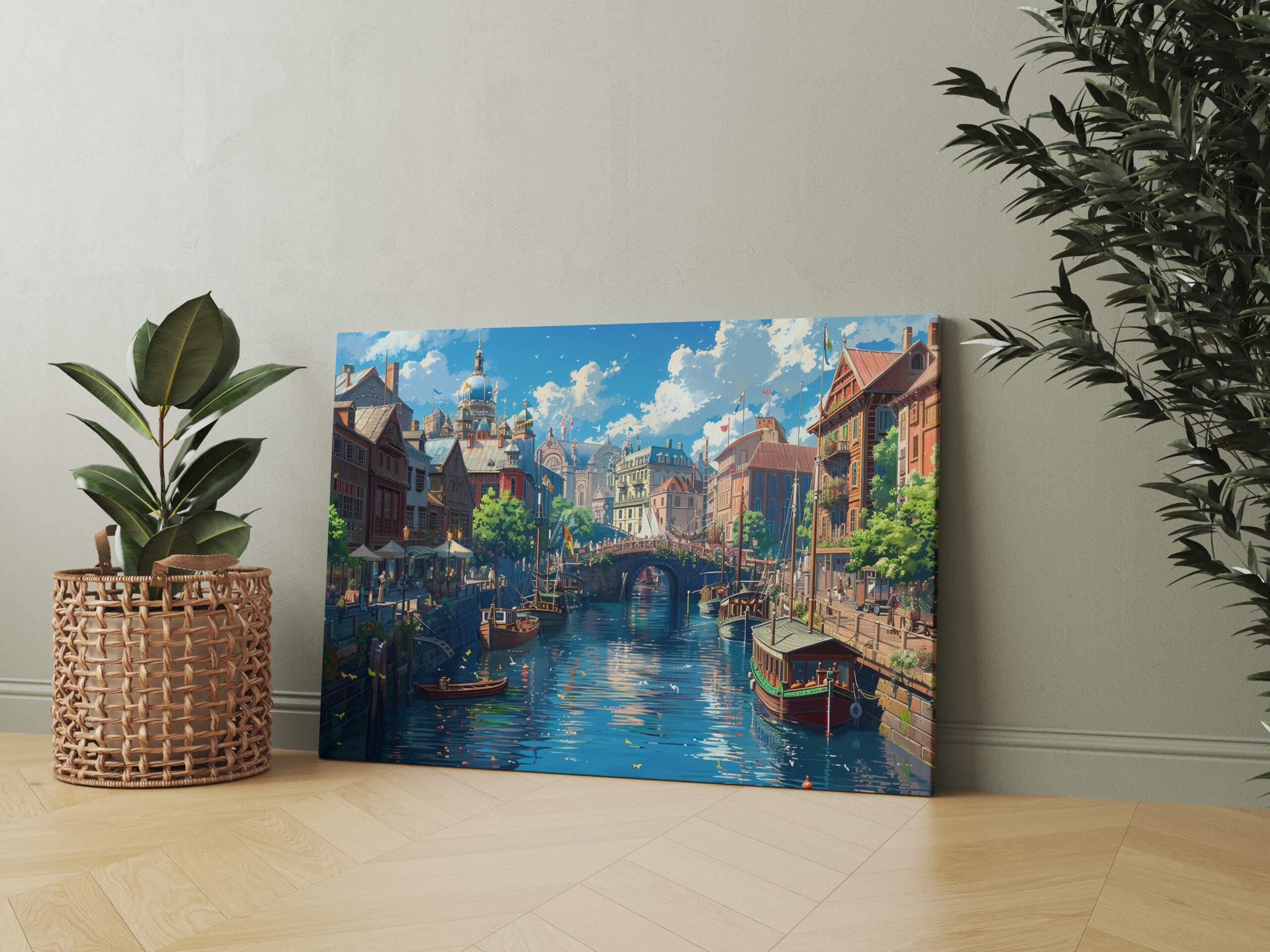 raxxa Canva: Sommer am Kanal - Anime Stil – Image 2