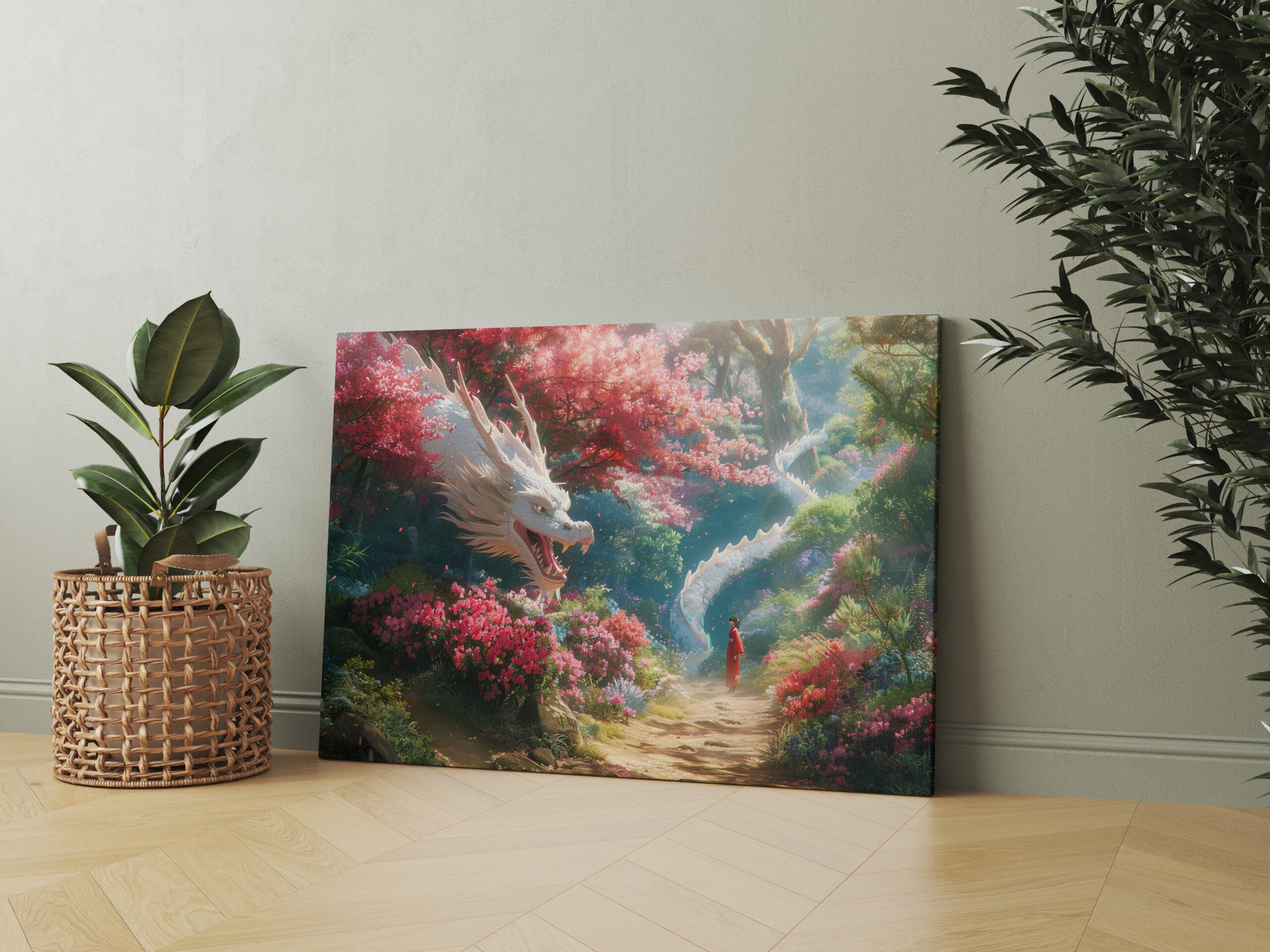 raxxa Canva: Die Begegnung mit dem Drachengeist - Anime Stil