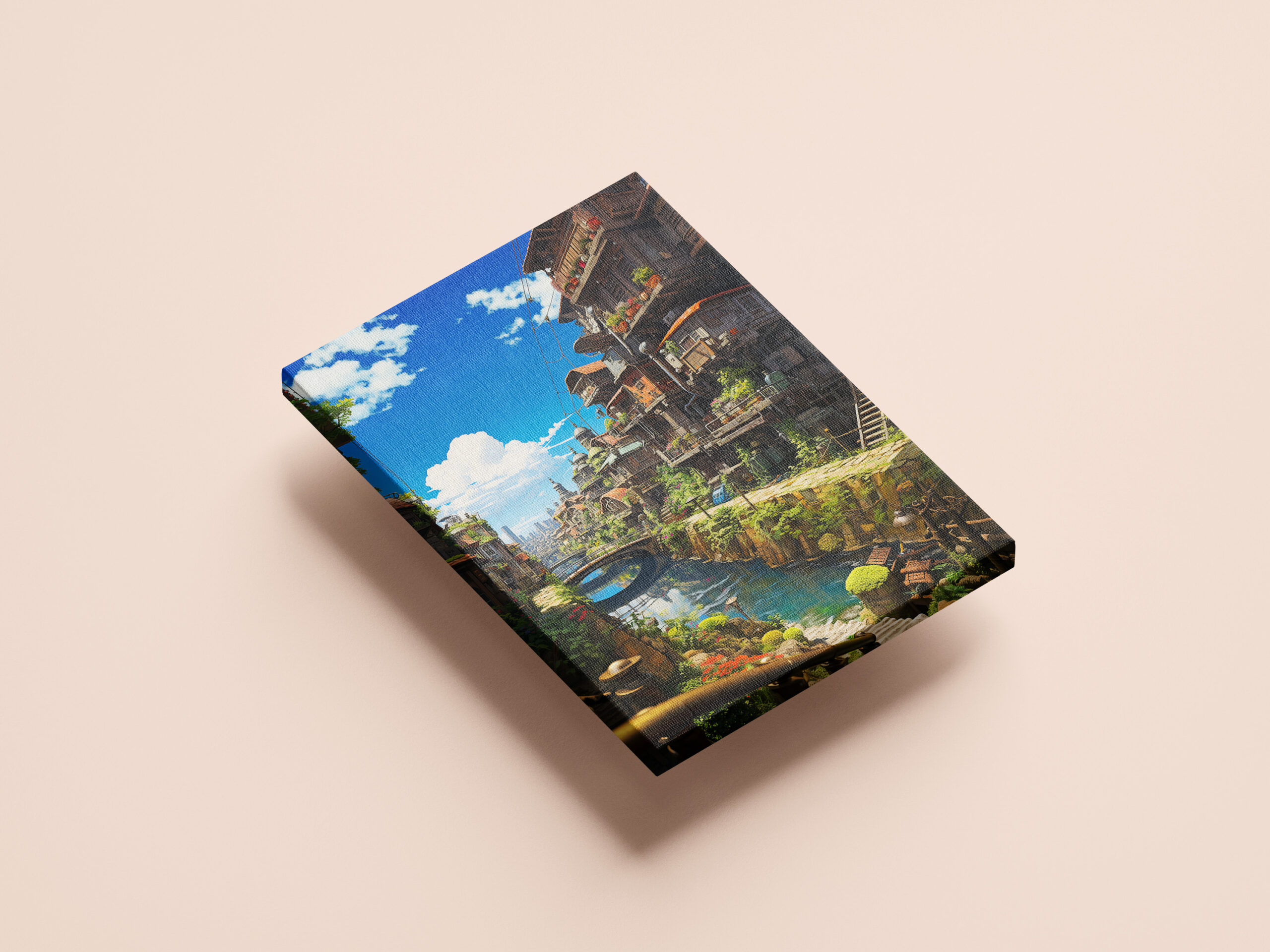 raxxa Canva: Verwunschene Gasse am Wasserkanal - Anime Steampunk – Image 3