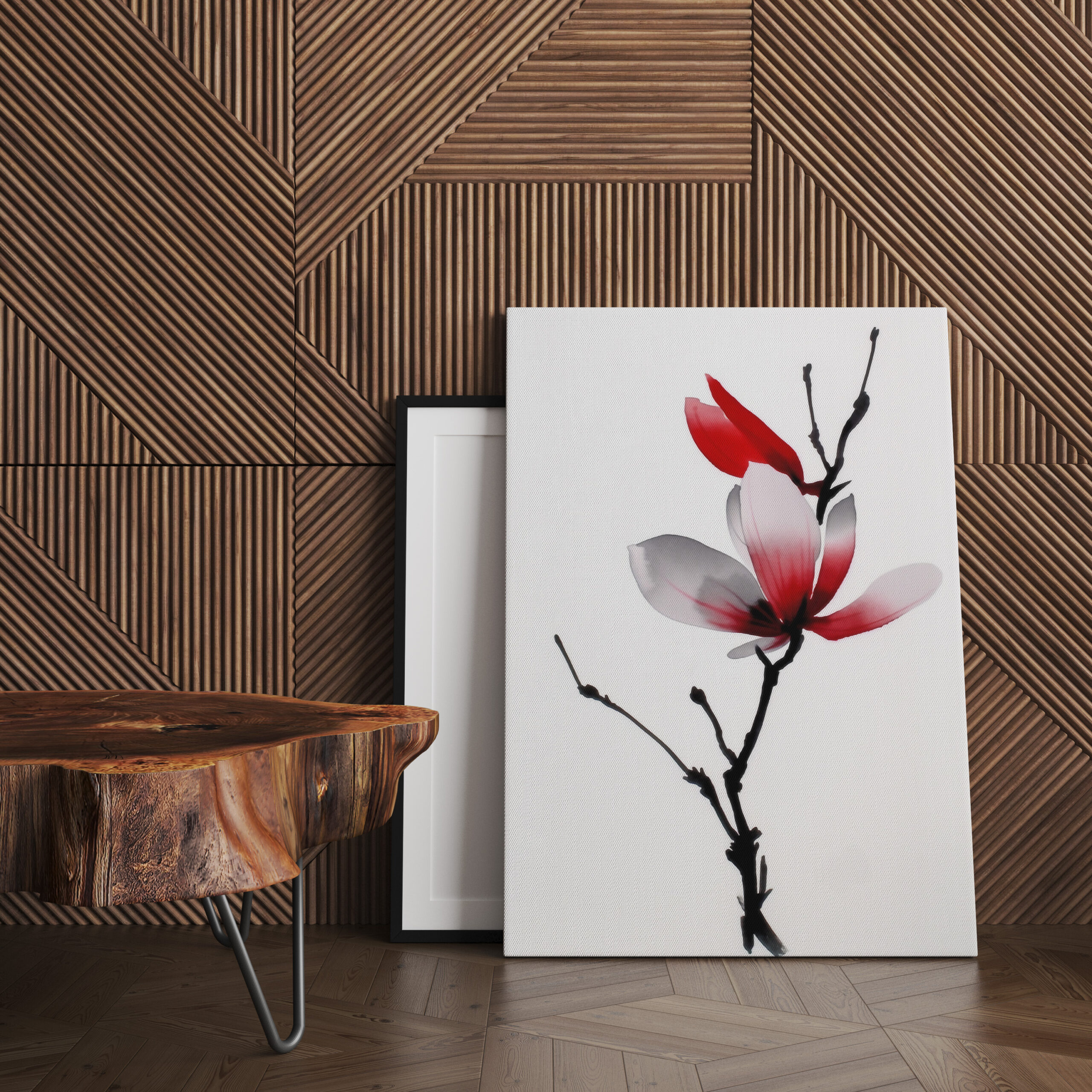 raxxa Canva: Japanische Sumi-e Magnolie - Imagen 2