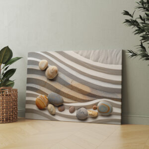 raxxa Canva: Steine und Sandwellen des Zen