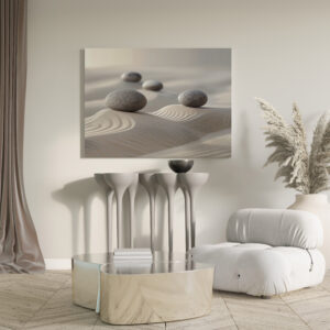 raxxa Canva: Harmonie in Sand und Stein - Zen