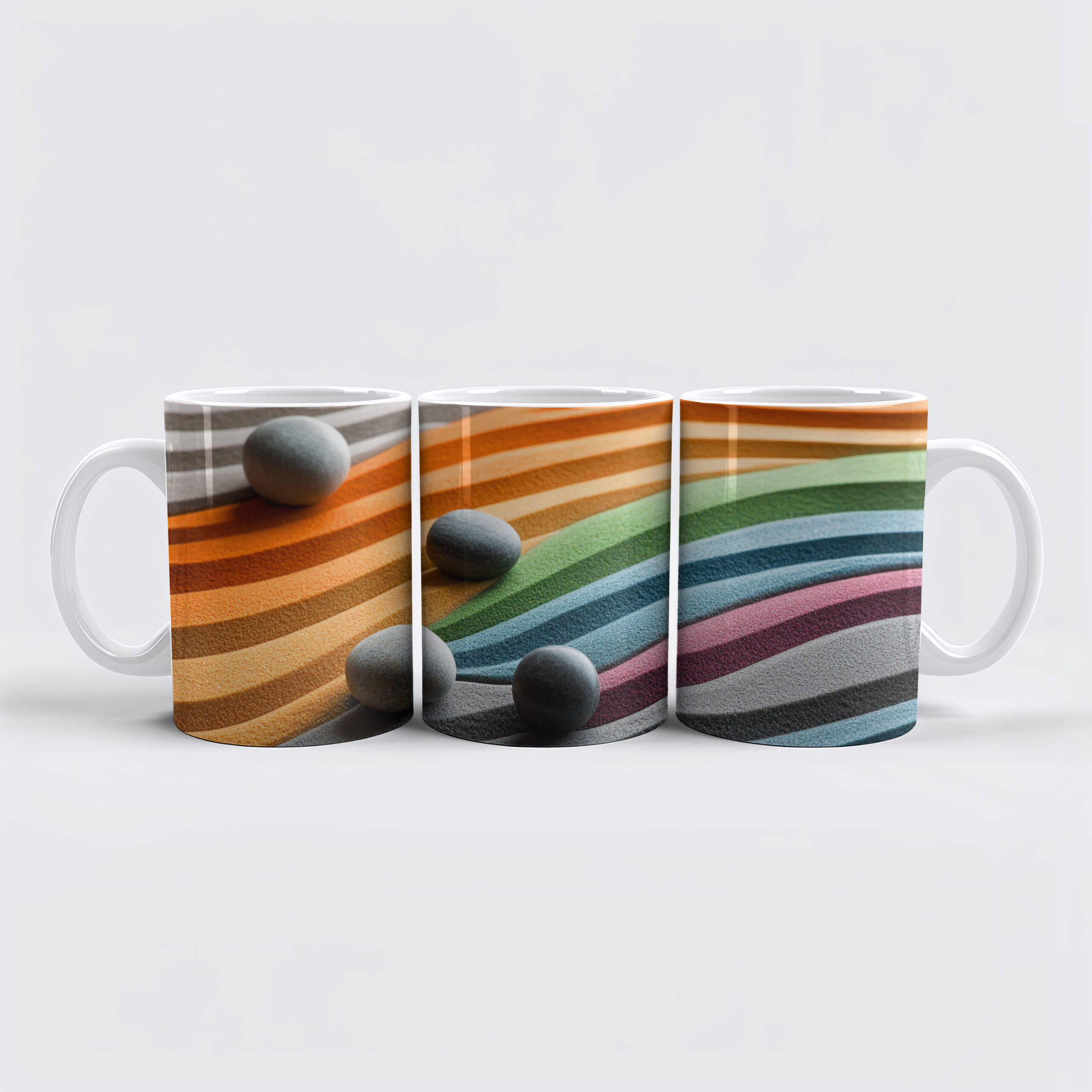 raxxa Premium-Tasse: Zen Steine mit buntem Sand