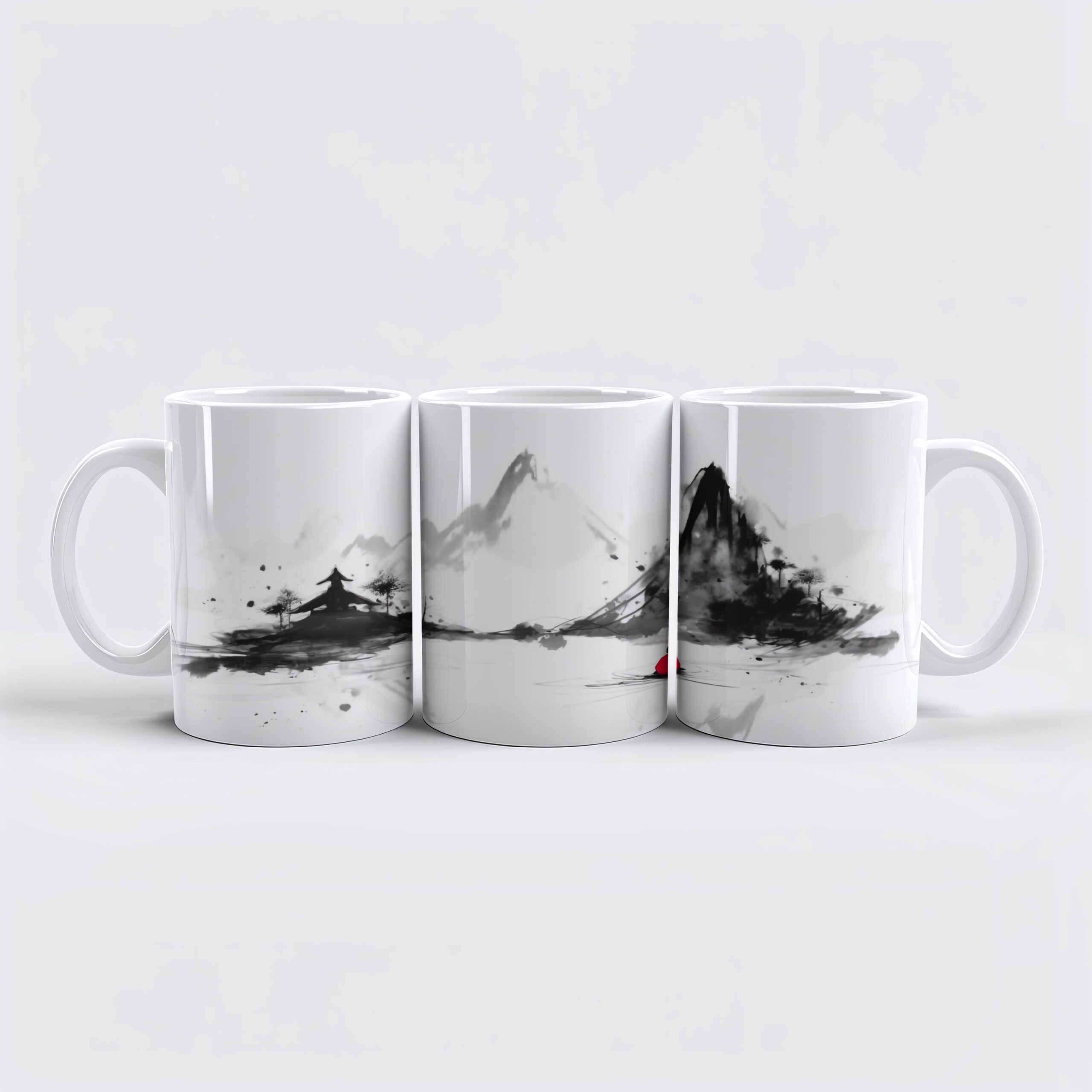 raxxa Premium-Tasse: Meditierender Möch in den Bergen