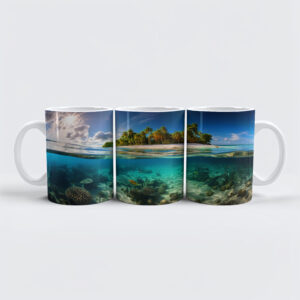 raxxa Premium-Tasse: Tropisches Insel- und Unterwasserparadies