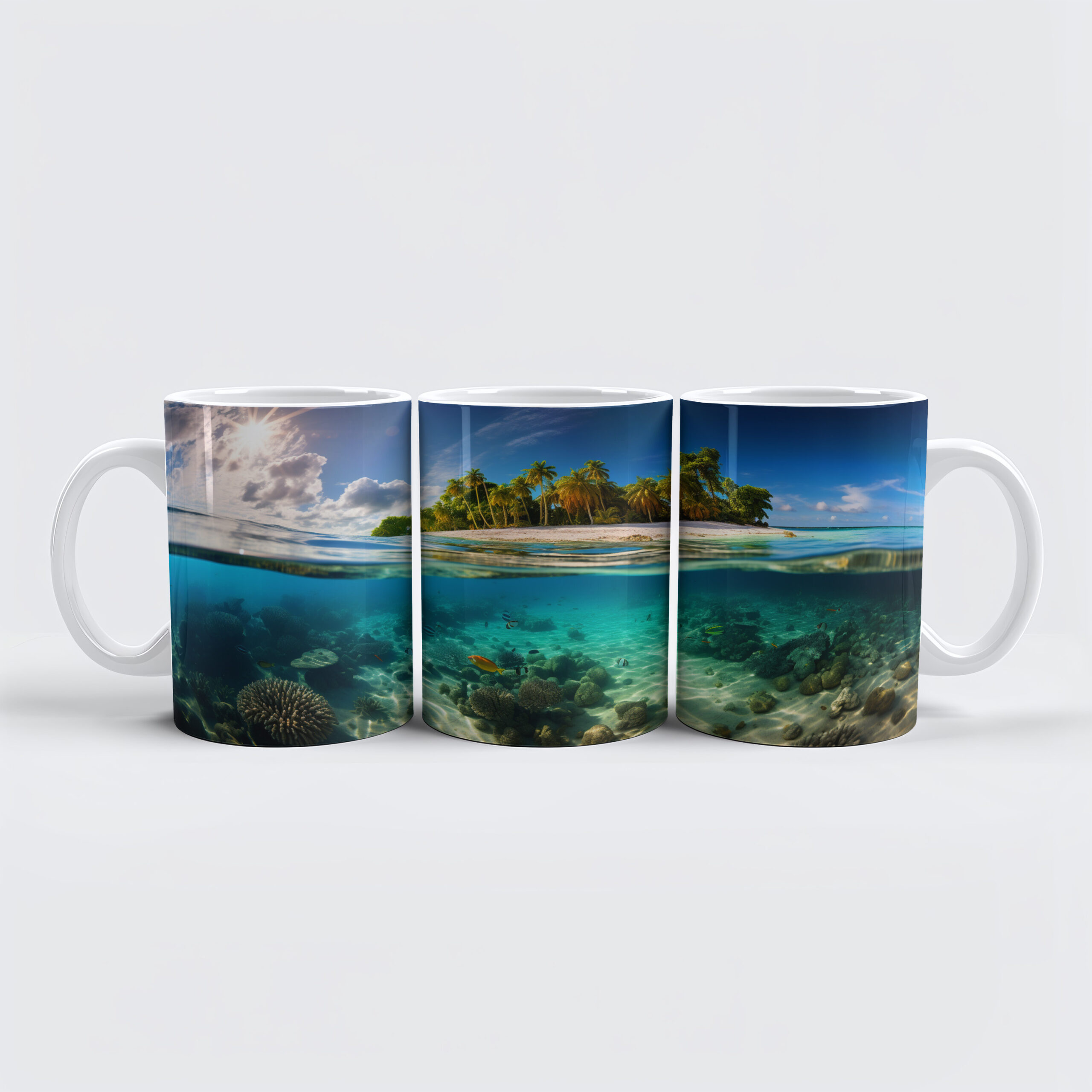 raxxa Premium-Tasse: Tropisches Insel- und Unterwasserparadies