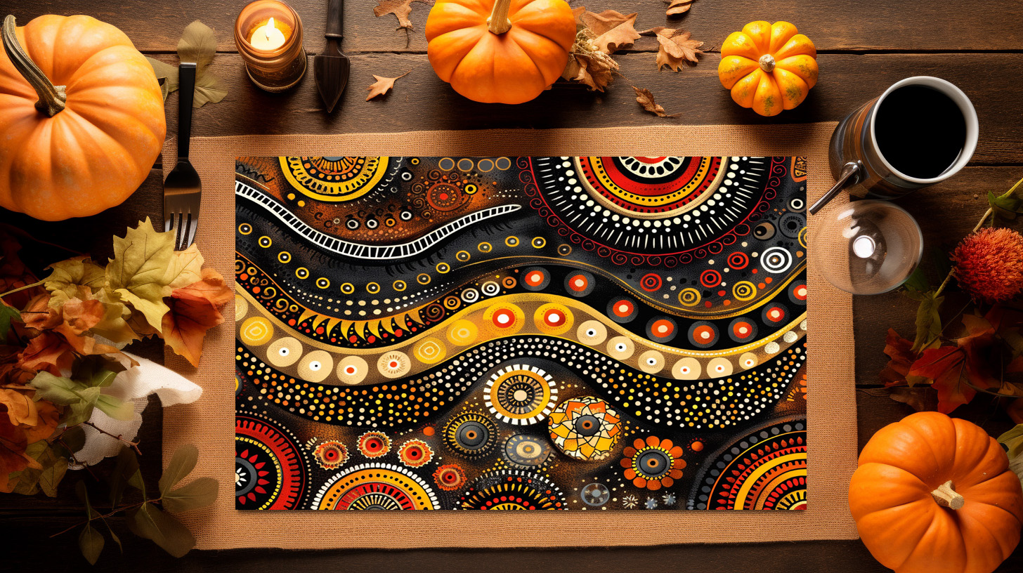 raxxa Premium-Tischset: Aborigine inspirierte Traumzeit Muster – Image 3