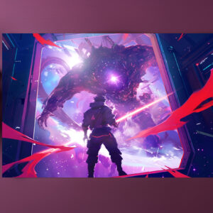 raxxa Premium-Tischset: Das Tor in den Abgrund - Science Fiction Anime