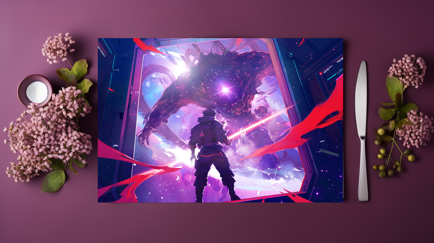 raxxa Premium-Tischset: Das Tor in den Abgrund - Science Fiction Anime