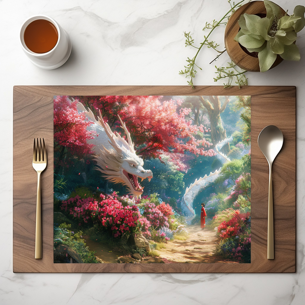 raxxa Premium-Tischset: Die Begegnung mit dem Drachengeist - Anime Stil – Image 2