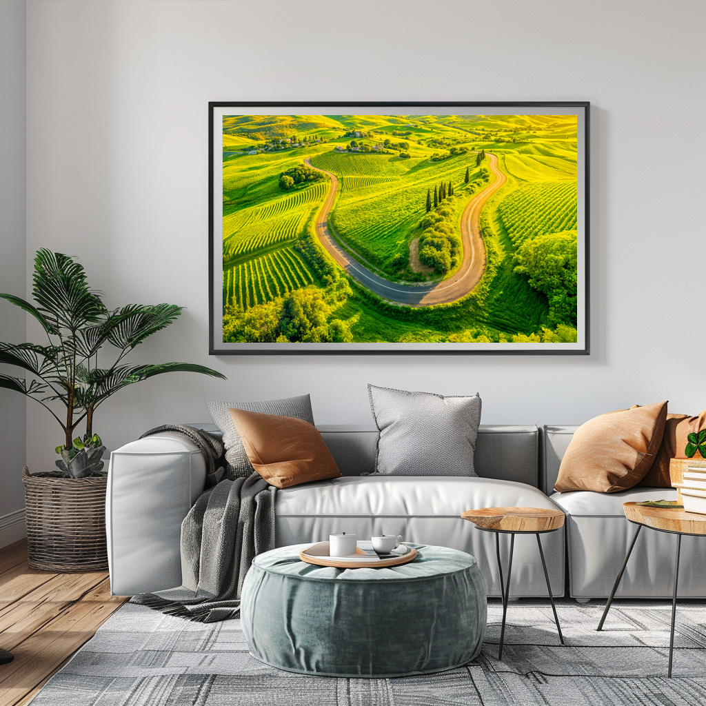 Poster: Winding Roads Through Vineyards and Cypress Trees – Bild 3
