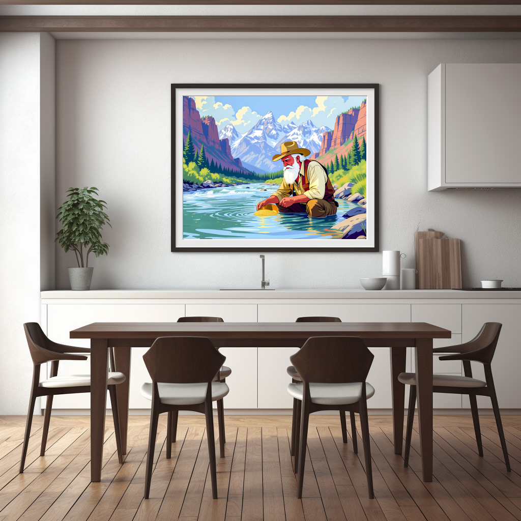 Poster: Grandpa gold panning at Yukon River – Bild 3