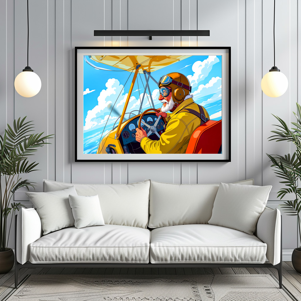 Poster: Grandpa flying a plane - Image 2