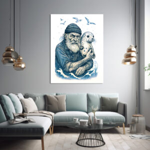 Poster: Elderly Sailor with Seal