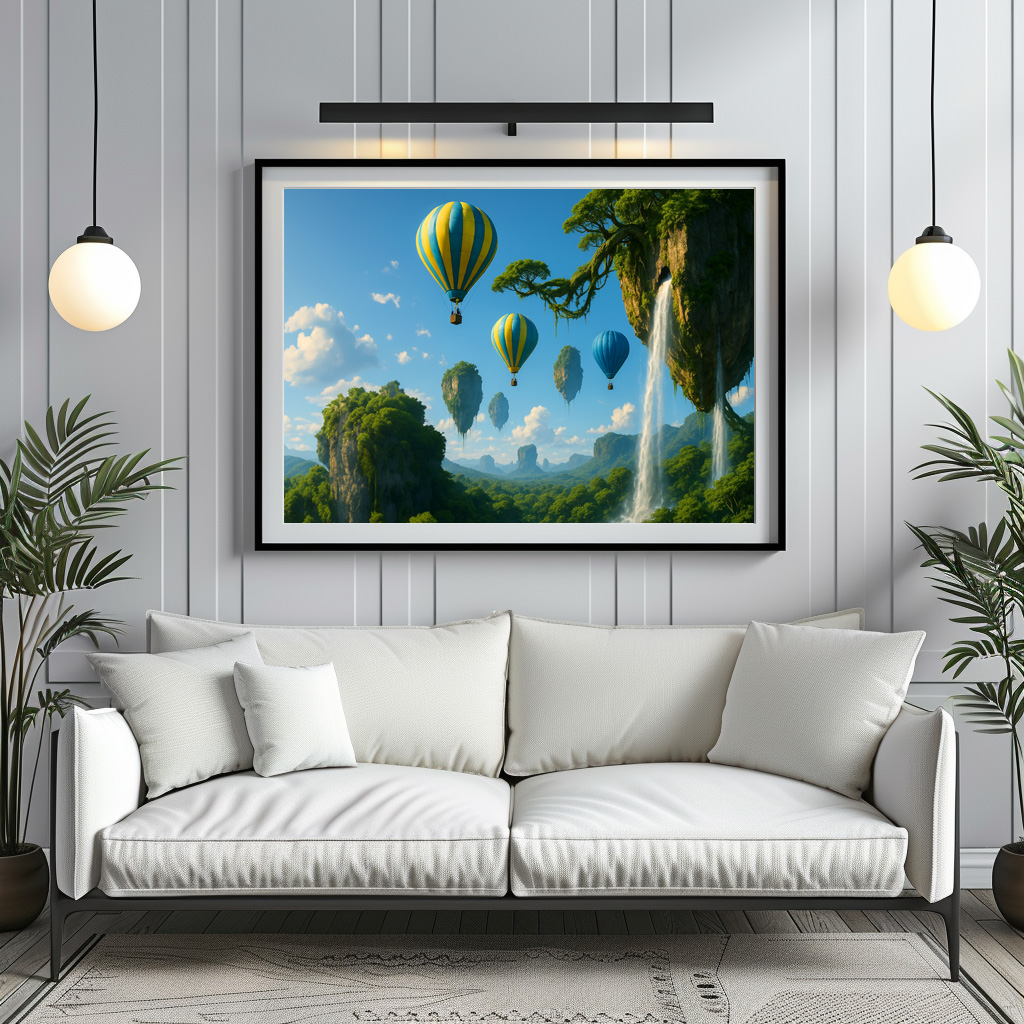Poster: Heißluftballons reisen durch schwebende Inseln - immagine 2