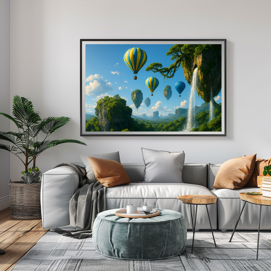 Poster: Heißluftballons reisen durch schwebende Inseln - immagine 3