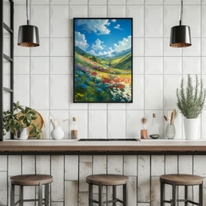 Poster: Blumenmeer im Tal der Träume - im Anime Stil