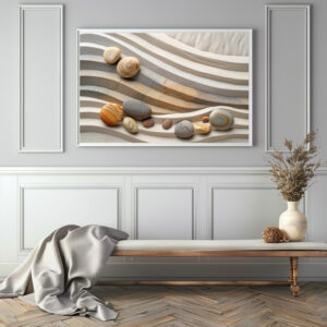 Poster: Steine und Sandwellen des Zen