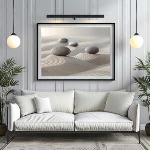 Poster: Harmonie in Sand und Stein - Zen