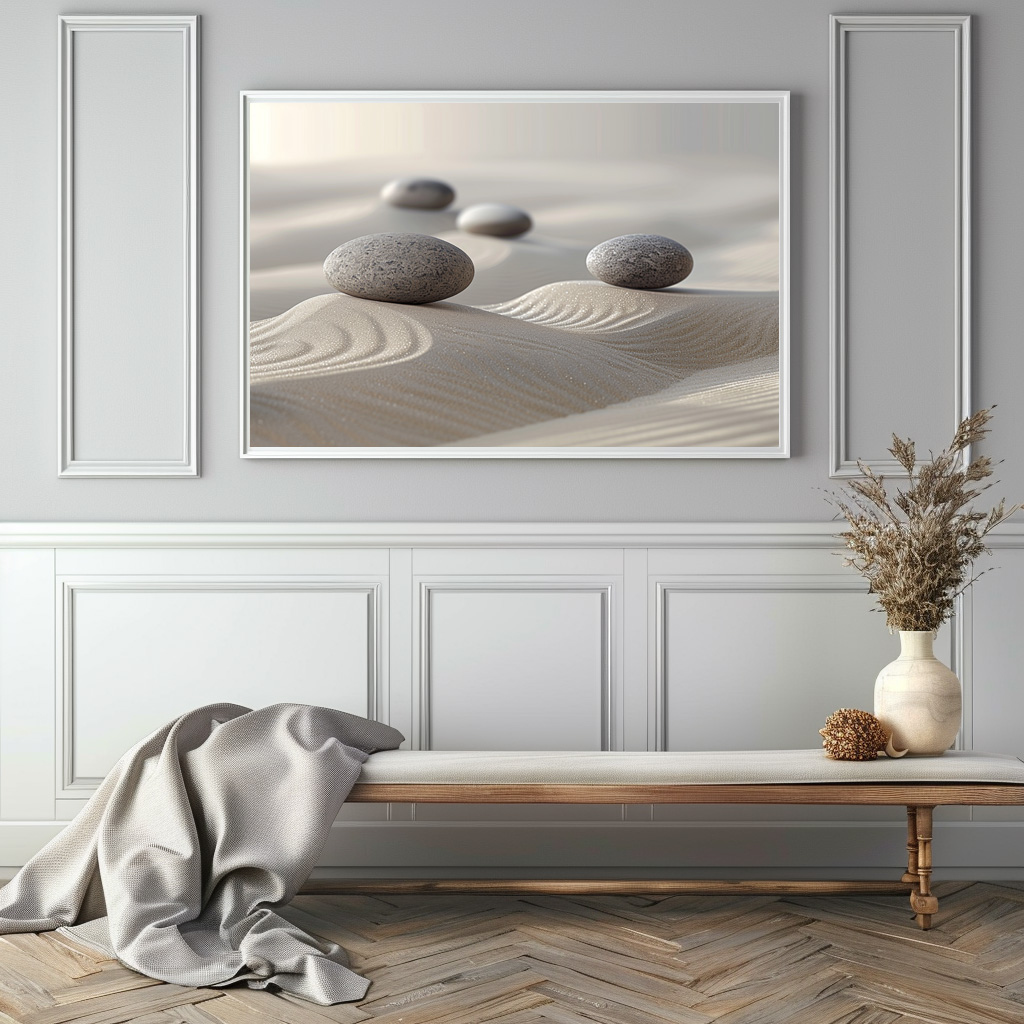 Poster: Harmonie in Sand und Stein - Zen - immagine 2