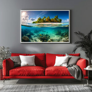 Poster: Tropisches Insel- und Unterwasserparadies