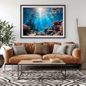 Poster: Korallenriff unter Wasser