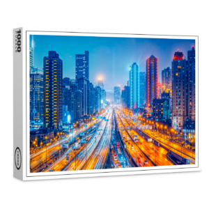 raxxa Premium-Puzzle: Roads Through Big City Skyline