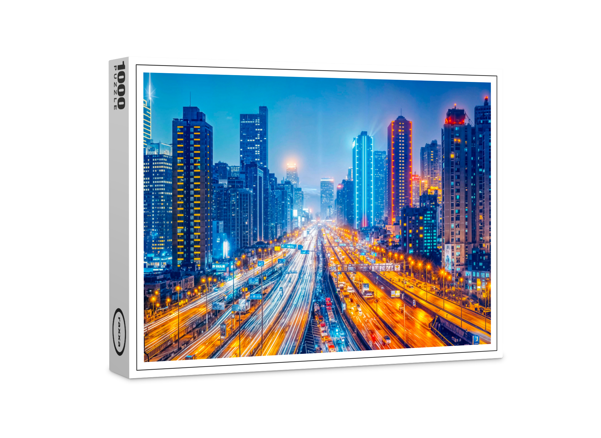 raxxa Premium-Puzzle: Roads Through Big City Skyline