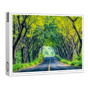 raxxa Premium-Puzzle: Road Through Dense Tree Alley