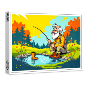 raxxa Premium-Puzzle: Grandpa catching a shoe while fishing