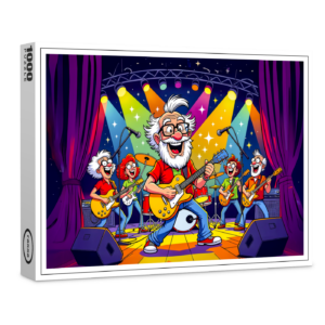 raxxa Premium-Puzzle: Grandpa playing in a rock band on stage