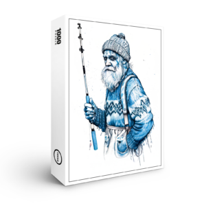 raxxa Premium-Puzzle: Elderly Sailor Standing Calm Holding Fishing Rod
