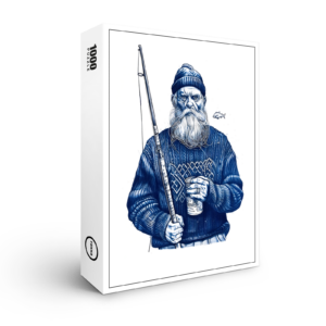 raxxa Premium-Puzzle: Elderly Sailor Holding Fishing Rod And Mug