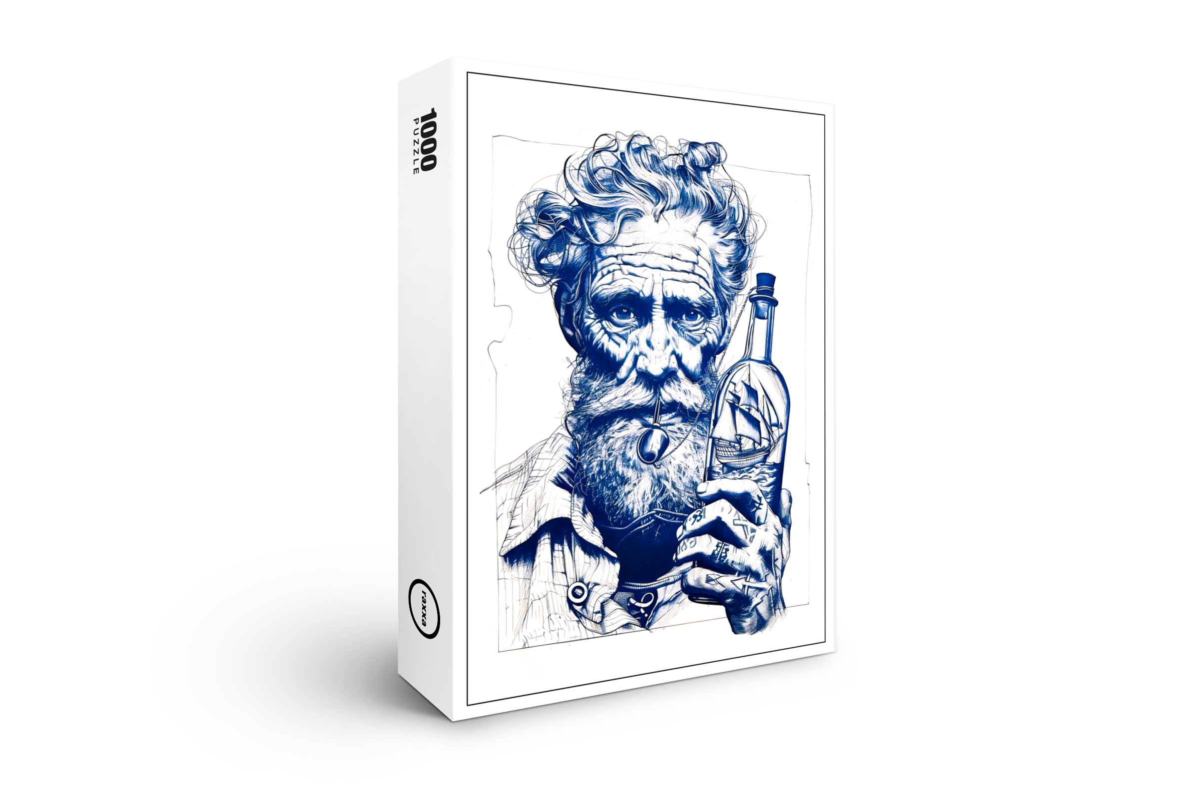 raxxa Premium-Puzzle: Sailor Holding Bottle Containing Small Model Ship