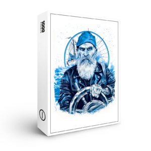 raxxa Premium-Puzzle: Sailor Steering Ship Wheel In Maritime Setting