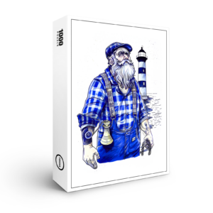 raxxa Premium-Puzzle: Sailor Holding Bell Standing Near Coastal Lighthouse