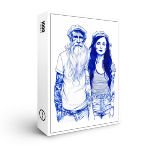 raxxa Premium-Puzzle: Sailor Standing Beside Tattooed Woman In Portrait