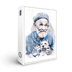 raxxa Premium-Puzzle: Sailor Holding Small Westie Dog In Arms