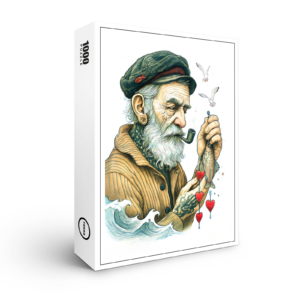 raxxa Premium-Puzzle: Sailor with Pipe and small hearts