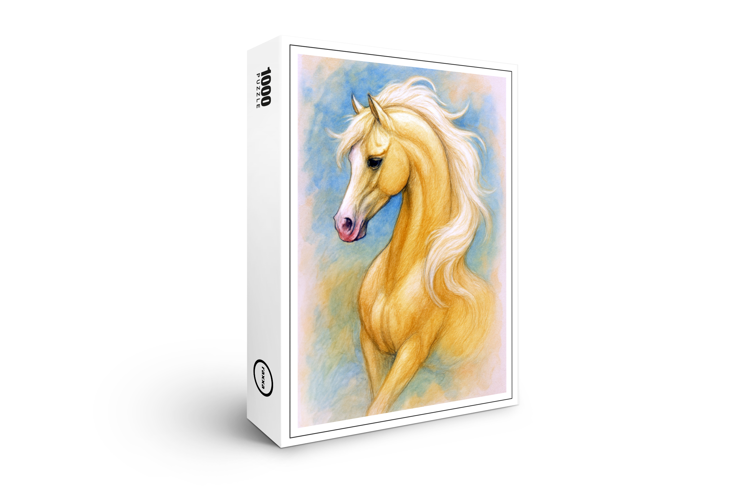 raxxa Premium-Puzzle: Goldenes edles Pferd im sanften Licht