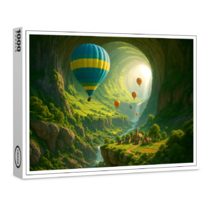 raxxa Premium-Puzzle: Das leuchtende Tal der Ballons - Flug durch das Tor der Natur