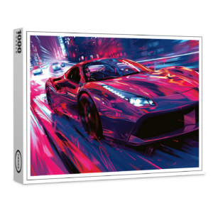 raxxa Premium-Puzzle: Neon Speed – Rausch der Großstadt